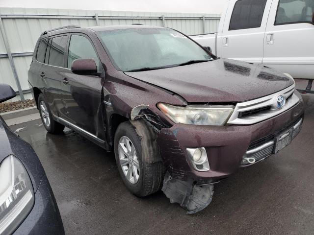 JTEBC3EHXC2005324 - 2012 TOYOTA HIGHLANDER HYBRID BURGUNDY photo 4