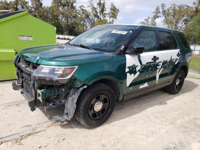 1FM5K8ARXHGC27576 - 2017 FORD EXPLORER POLICE INTERCEPTOR GREEN photo 1