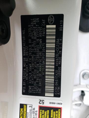 4T1G11AK2PU730475 - 2023 TOYOTA CAMRY SE NIGHT SHADE WHITE photo 12