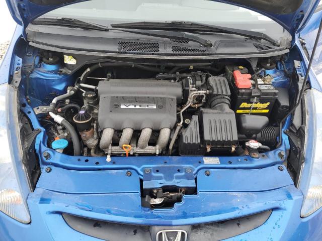 JHMGD38608S036864 - 2008 HONDA FIT SPORT BLUE photo 11