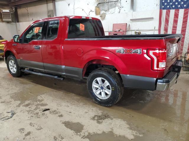 1FTEX1EP1HKC44365 - 2017 FORD F150 SUPER CAB BURGUNDY photo 2