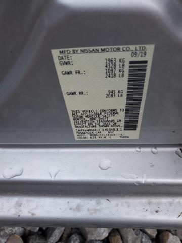 1N4BL4BV4LC169611 - 2020 NISSAN ALTIMA S SILVER photo 12