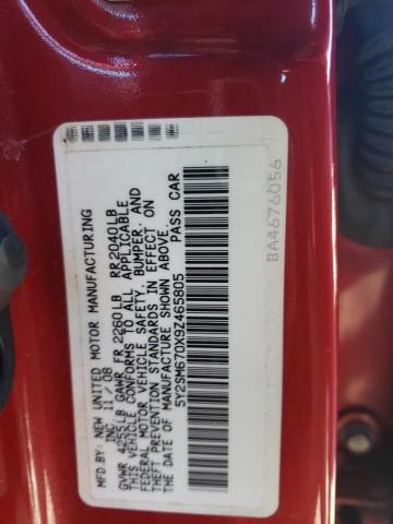 5Y2SM670X9Z465805 - 2009 PONTIAC VIBE RED photo 13