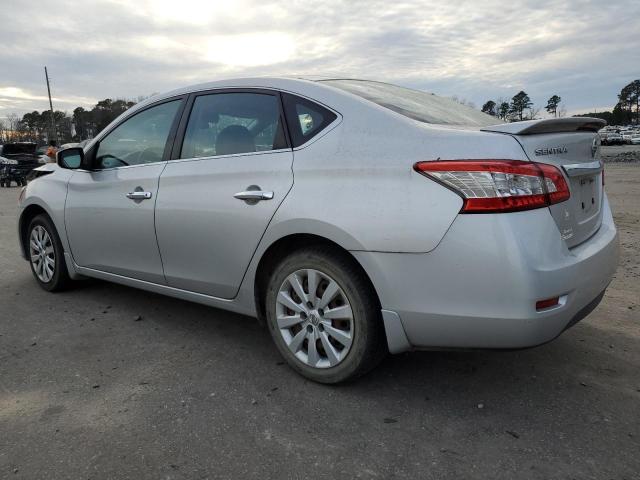 3N1AB7AP0FY276568 - 2015 NISSAN SENTRA S SILVER photo 2