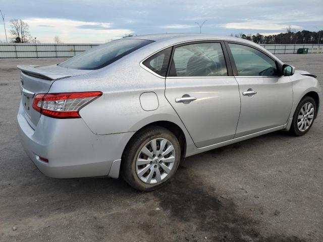 3N1AB7AP0FY276568 - 2015 NISSAN SENTRA S SILVER photo 3