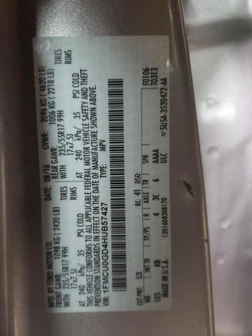 1FMCU0GD4HUB57427 - 2017 FORD ESCAPE SE SILVER photo 13