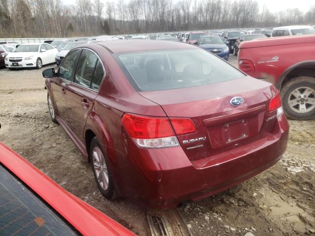 4S3BMAA63C1006007 - 2012 SUBARU LEGACY 2.5I BURGUNDY photo 3