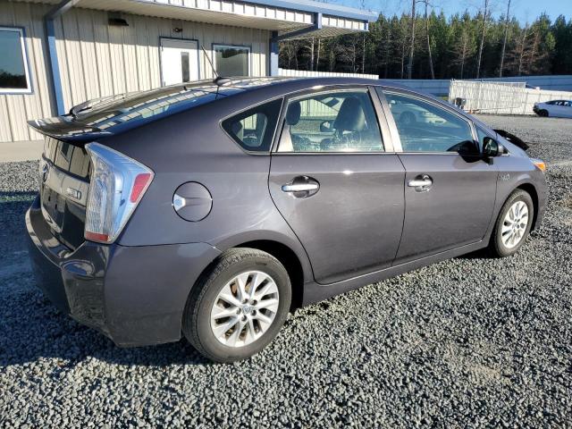 JTDKN3DPXC3015479 - 2012 TOYOTA PRIUS PLUG CHARCOAL photo 3