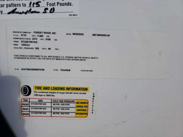 4X4TSMD26R8070766 - 2024 SALM FOREST RIV WHITE photo 10