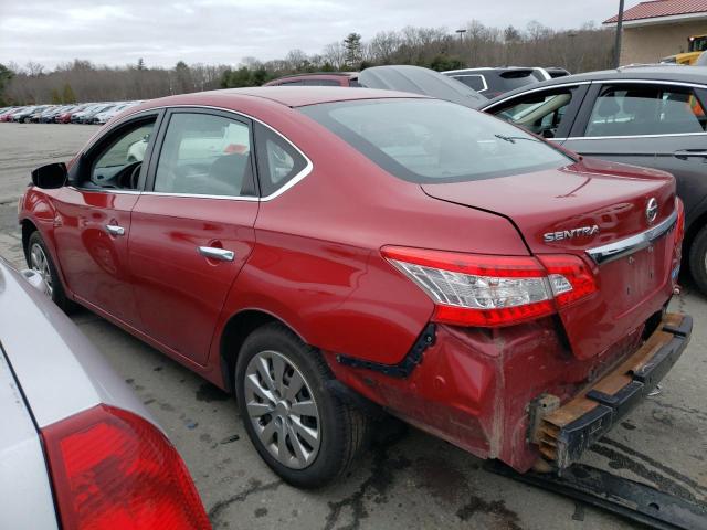 3N1AB7AP0EL621450 - 2014 NISSAN SENTRA S RED photo 2