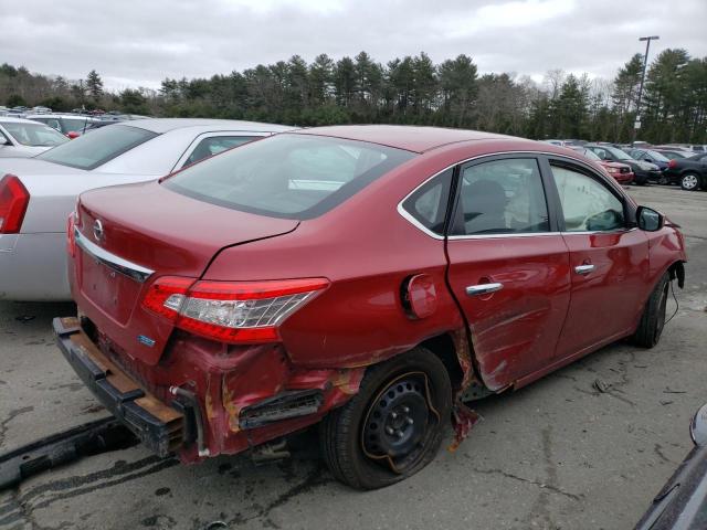 3N1AB7AP0EL621450 - 2014 NISSAN SENTRA S RED photo 3