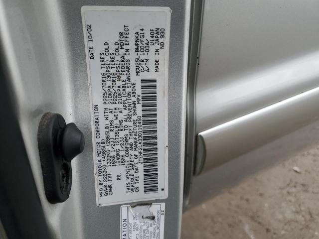 JTEHF21A330110450 - 2003 TOYOTA HIGHLANDER LIMITED SILVER photo 13