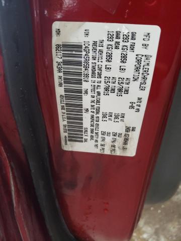 1C4GP45R05B419910 - 2005 CHRYSLER TOWN & COU წითელი ფოტო 10