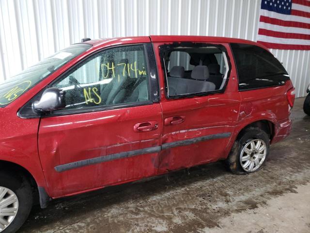 1C4GP45R05B419910 - 2005 CHRYSLER TOWN & COU წითელი ფოტო 9