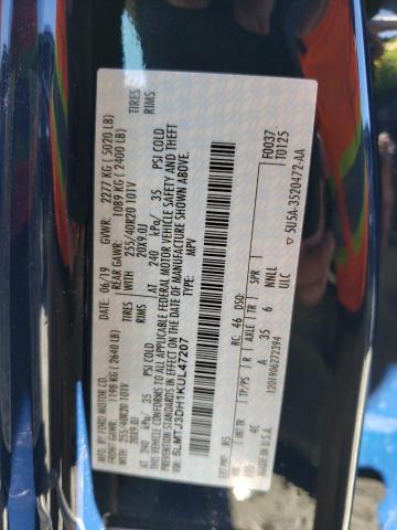 5LMTJ3DH1KUL47207 - 2019 LINCOLN MKC RESERVE BLUE photo 13