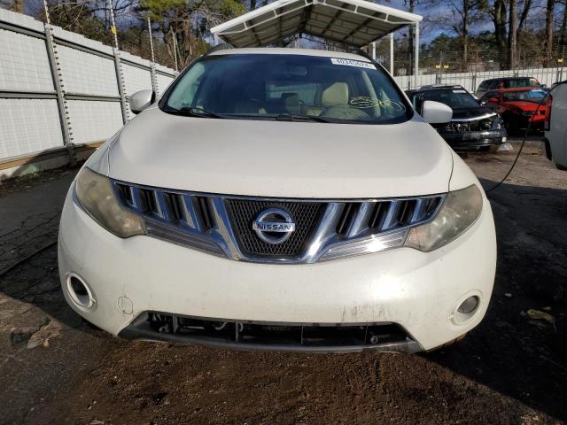 JN8AZ18U29W027352 - 2009 NISSAN MURANO S WHITE photo 5