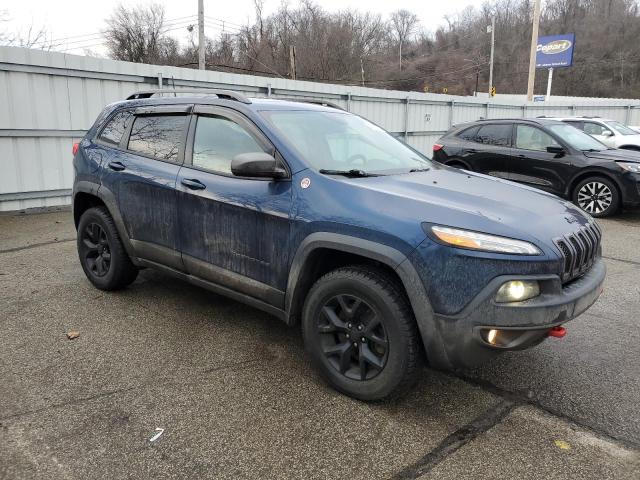 1C4PJMBX6JD598103 - 2018 JEEP CHEROKEE TRAILHAWK BLUE photo 4