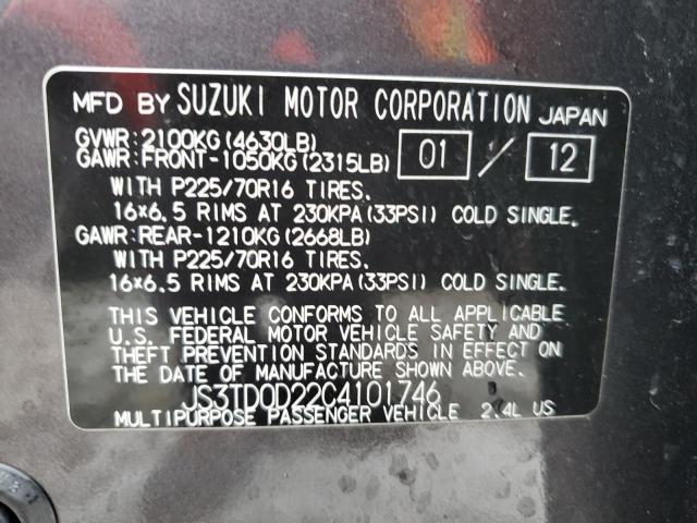 JS3TD0D22C4101746 - 2012 SUZUKI GRAND VITA PREMIUM CHARCOAL photo 13