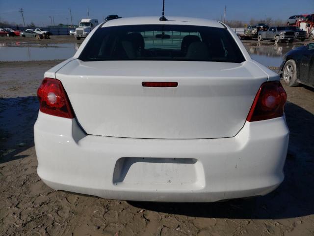 1C3CDZAB2EN108480 - 2014 DODGE AVENGER SE WHITE photo 6