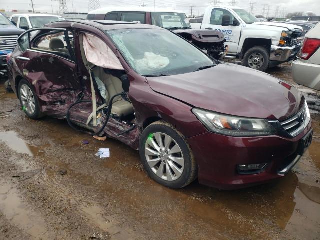 1HGCR2F87DA097565 - 2013 HONDA ACCORD EXL BURGUNDY photo 4