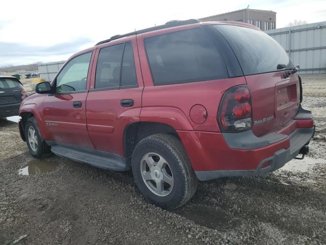 1GNDT13S132369428 - 2003 CHEVROLET TRAILBLAZE RED photo 2