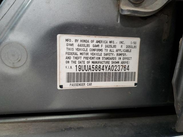 19UUA5664YA023764 - 2000 ACURA 3.2 TL GRAY photo 12