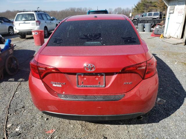 2T1BURHE0KC201696 - 2019 TOYOTA COROLLA L RED photo 6