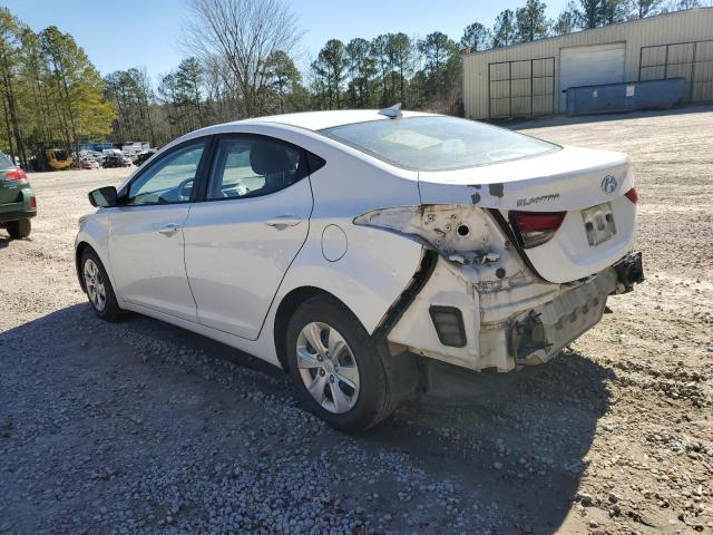 5NPDH4AE1GH690429 - 2016 HYUNDAI ELANTRA SE WHITE photo 2