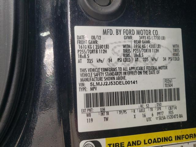 5LMJJ2J53DEL00141 - 2013 LINCOLN NAVIGATOR შავი ფოტო 13