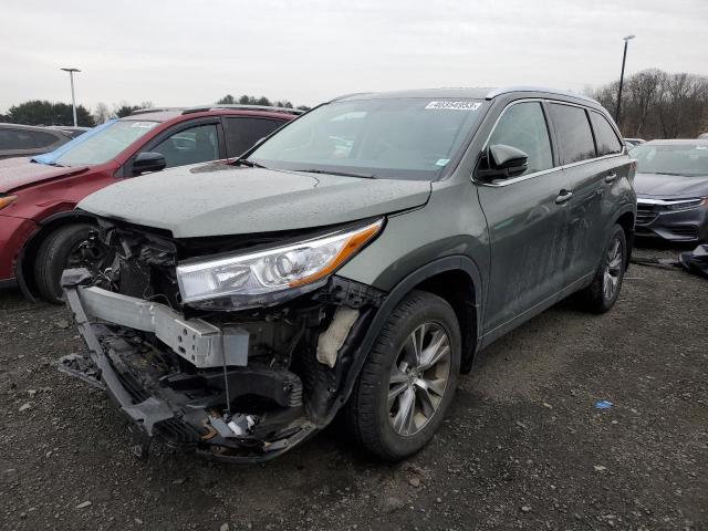 5TDJKRFH6FS219695 - 2015 TOYOTA HIGHLANDER XLE GRAY photo 1