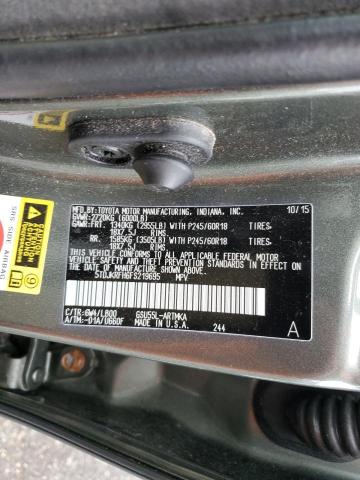 5TDJKRFH6FS219695 - 2015 TOYOTA HIGHLANDER XLE ნაცრისფერი ფოტო 13