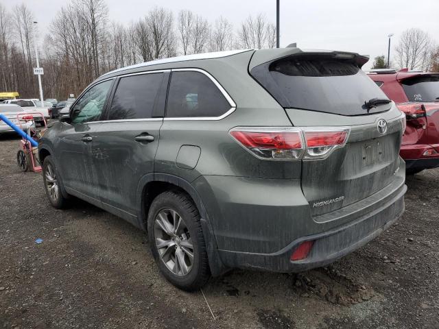 5TDJKRFH6FS219695 - 2015 TOYOTA HIGHLANDER XLE GRAY photo 2