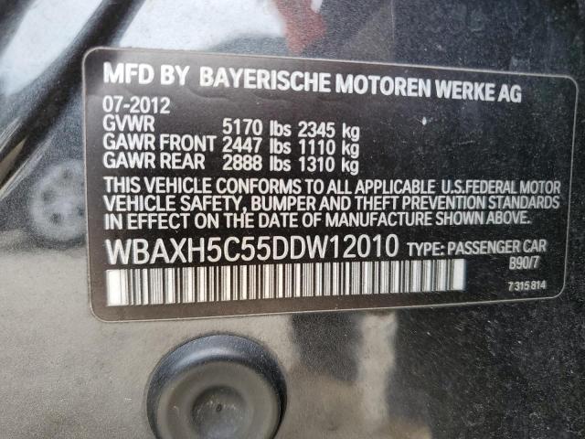 WBAXH5C55DDW12010 - 2013 BMW 528 XI GRAY photo 12