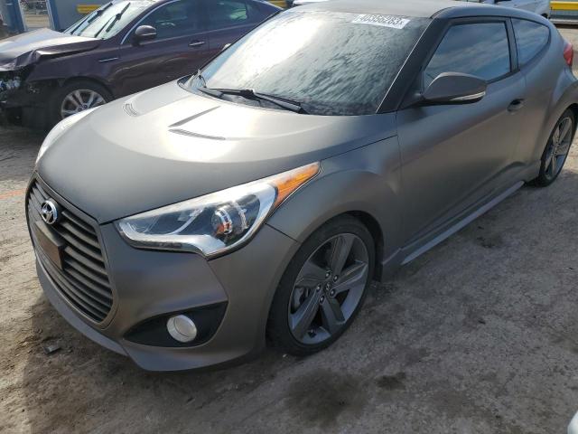 KMHTC6AE7EU204355 - 2014 HYUNDAI VELOSTER TURBO GRAY photo 1