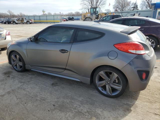 KMHTC6AE7EU204355 - 2014 HYUNDAI VELOSTER TURBO GRAY photo 2