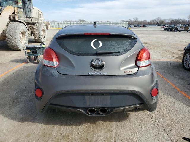 KMHTC6AE7EU204355 - 2014 HYUNDAI VELOSTER TURBO GRAY photo 6