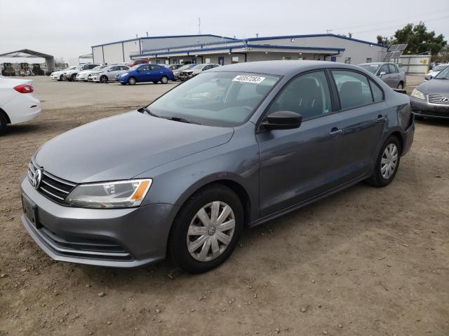 3VW2K7AJ8FM258126 - 2015 VOLKSWAGEN JETTA BASE 灰色 照片 1