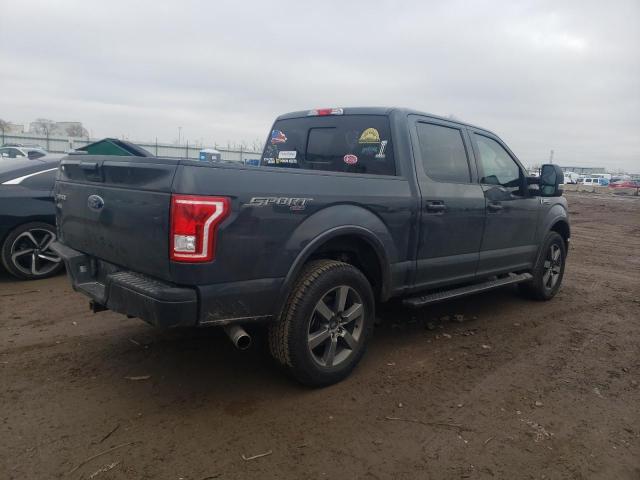 1FTEW1EF4HKE08251 - 2017 FORD F150 SUPERCREW GRAY photo 3