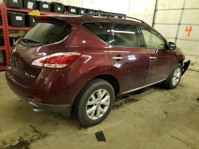 JN8AZ1MW3CW231902 - 2012 NISSAN MURANO S MAROON photo 3