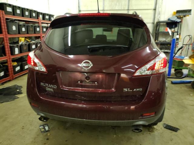 JN8AZ1MW3CW231902 - 2012 NISSAN MURANO S MAROON photo 6