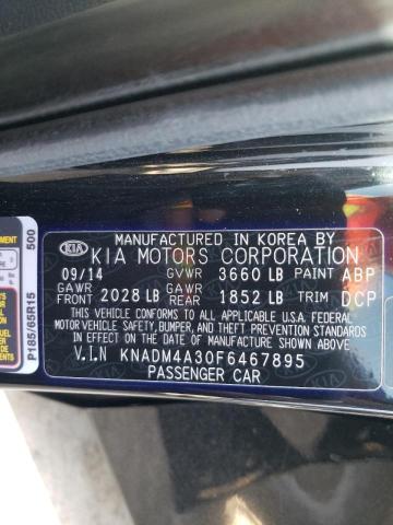 KNADM4A30F6467895 - 2015 KIA RIO LX BLACK photo 12