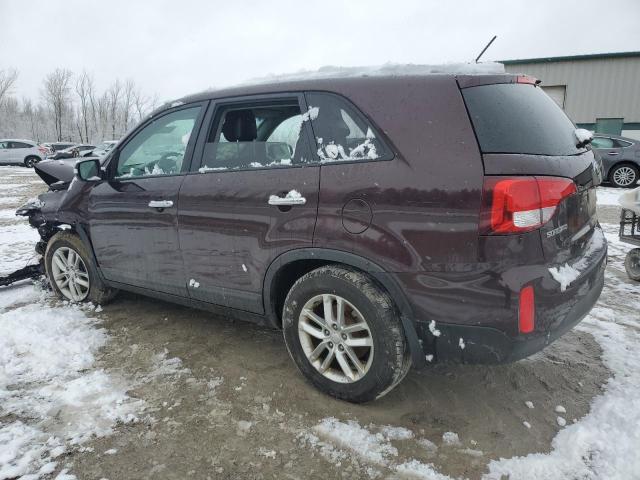 5XYKT3A63EG524037 - 2014 KIA SORENTO LX MAROON photo 2