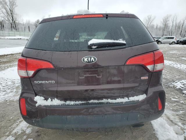 5XYKT3A63EG524037 - 2014 KIA SORENTO LX MAROON photo 6