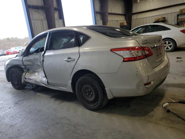 3N1AB7AP9FY326030 - 2015 NISSAN SENTRA S SILVER photo 2