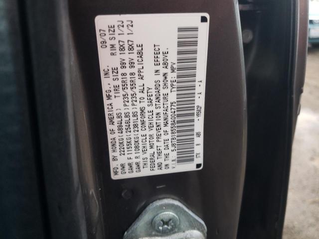 5J8TB18558A004775 - 2008 ACURA RDX TECHNOLOGY SILVER photo 12