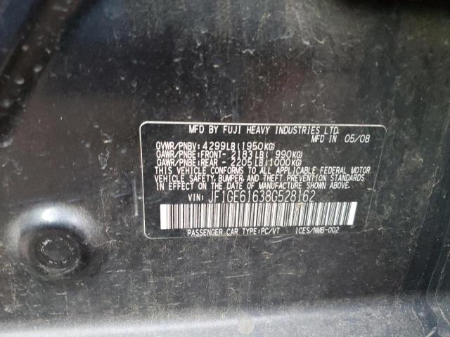 JF1GE61638G528162 - 2006 SUBARU IMPREZA 2.5I GRAY photo 12