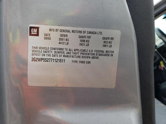 2G2WP552771121611 - 2007 PONTIAC GRAND PRIX 灰色 照片 12