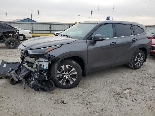 5TDGBRCH3NS557777 - 2022 TOYOTA HIGHLANDER HYBRID XLE GRAY photo 1