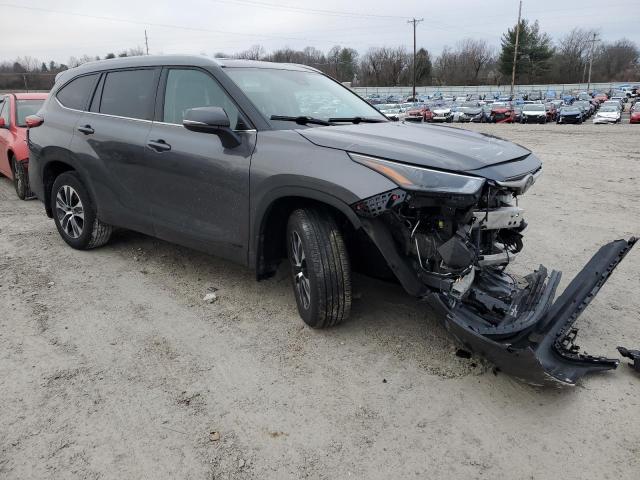 5TDGBRCH3NS557777 - 2022 TOYOTA HIGHLANDER HYBRID XLE GRAY photo 4