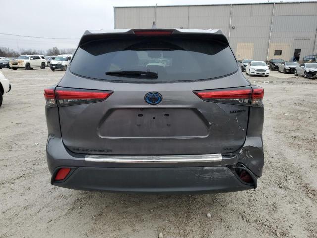 5TDGBRCH3NS557777 - 2022 TOYOTA HIGHLANDER HYBRID XLE GRAY photo 6